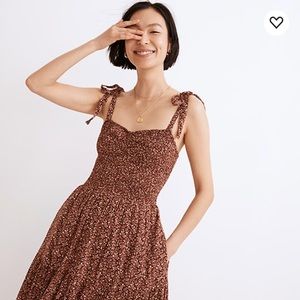 Lucie Tie Strap Tiered Dress Florentine Floral Print Size 6